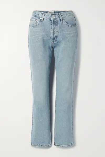 Agolde + + Net Sustain Lana Mid-Rise Straight-Leg Organic Jeans