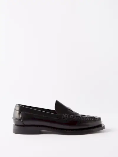 Hereu + Nombela Woven Leather Loafers