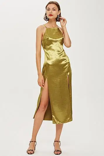 Topshop + Strappy Slip Dress