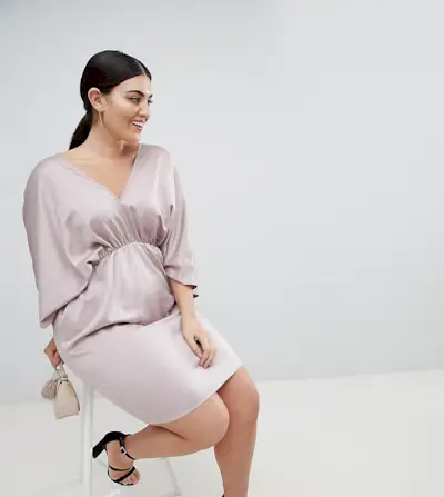 ASOS Curve + Kimono Plunge Minidress