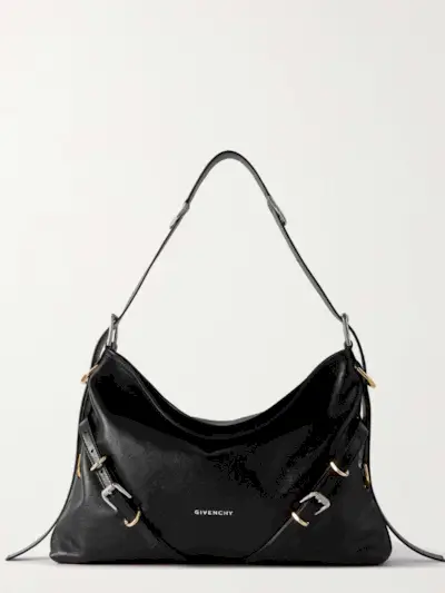 Givenchy + Voyou Medium Textured-Leather Shoulder Bag