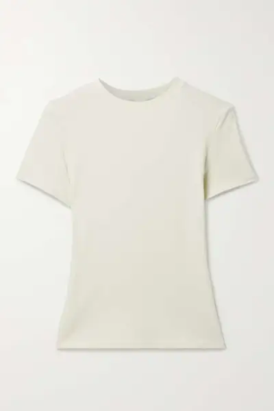 Skims + Stretch-Cotton Jersey T-Shirt - Bone