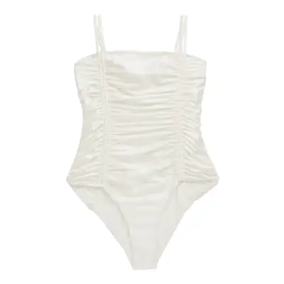 Isa Boulder + Chandler Tie-Straps Ruched Swimsuit