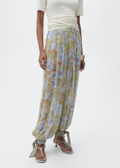 Chloé, Silk Jacquard Wide-Leg Pants