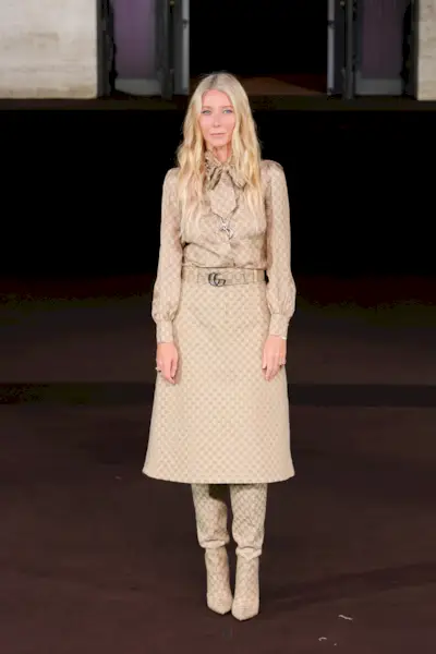 Gwyneth Paltrow wears new Gucci logo boots