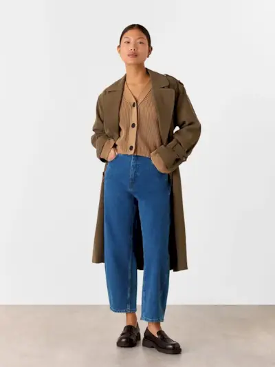 Whistles Denim Petite Stretch Barrel Leg Jean