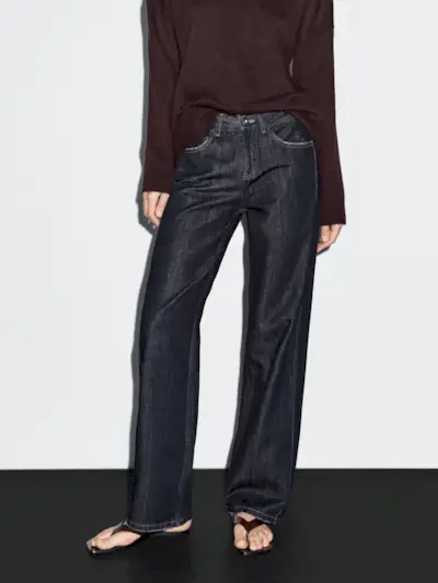 Mid-Rise Straight-Leg Jeans