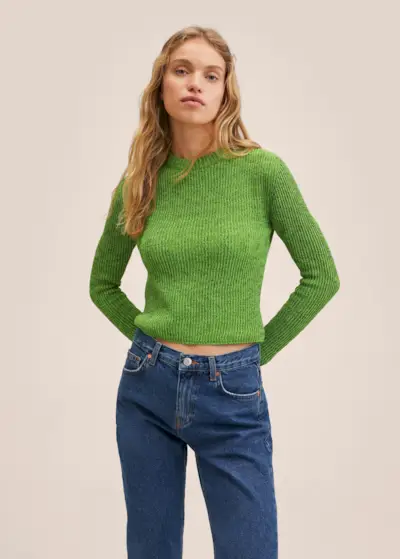 Mango + Ribbed Knit Sweater