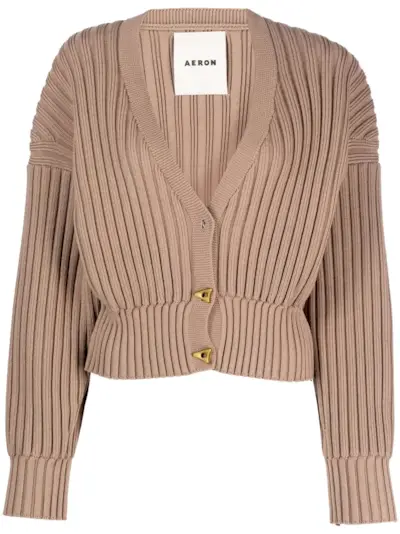 Aeron + Mount Ribbed Cardigan