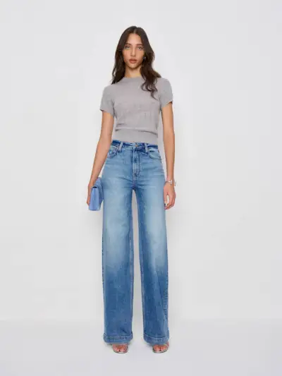 Bex Super Stretch High Rise Wide Leg Jeans
