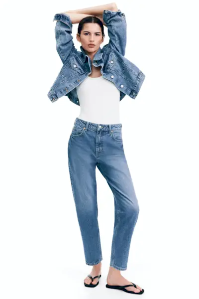 H&M, Slim Fit Mom High Ankle Jeans