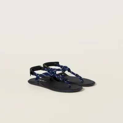 Riviere Cord and Leather Sandals