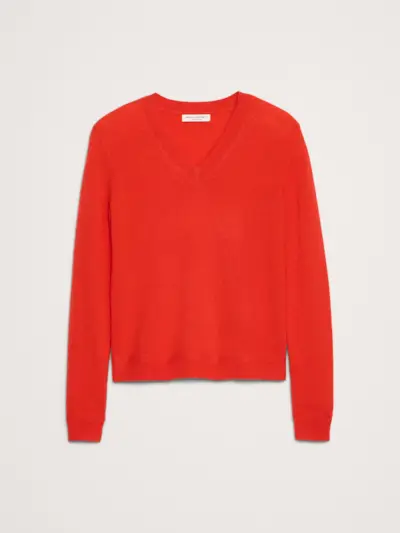 Lightweight Cashmere V-Neck Sweater