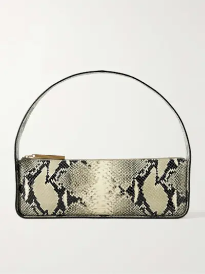 Lori Snake-Effect Leather Shoulder Bag