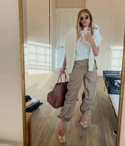 An image of influencer @rosiehw wearing Loro Piana.
