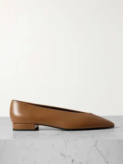 Rebecca Leather Point-Toe Flats
