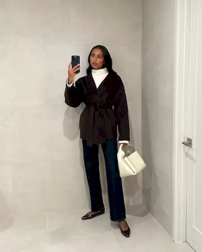 An image of Jasmine Tookes wearing Loro Piana.