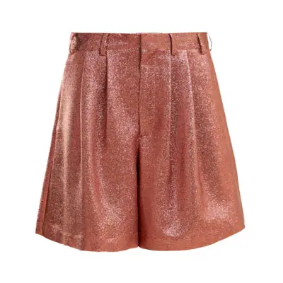 Raey + Tinsel Metallic Silk-Blend Shorts