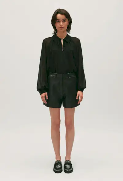 Black Leather Shorts