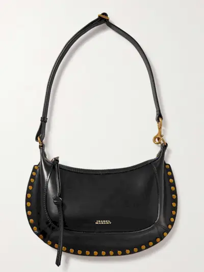 Oskan Moon Studded Leather Shoulder Bag