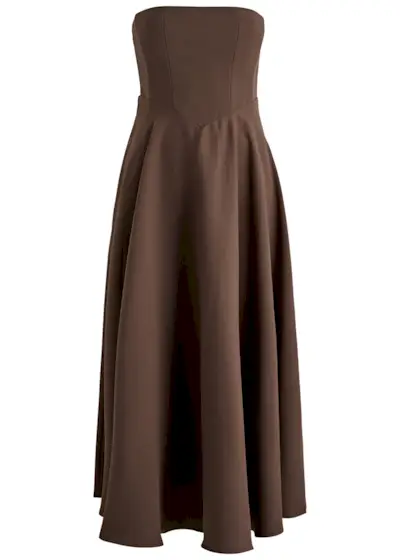 Ultimate Muse Strapless Jersey Midi Dress