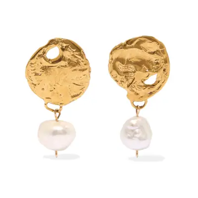 Alighieri + Beacon Gold-Plated Pearl Earrings