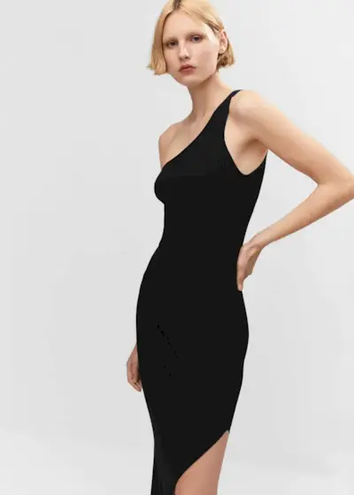 Mango + Asymmetrical Dress With Slit